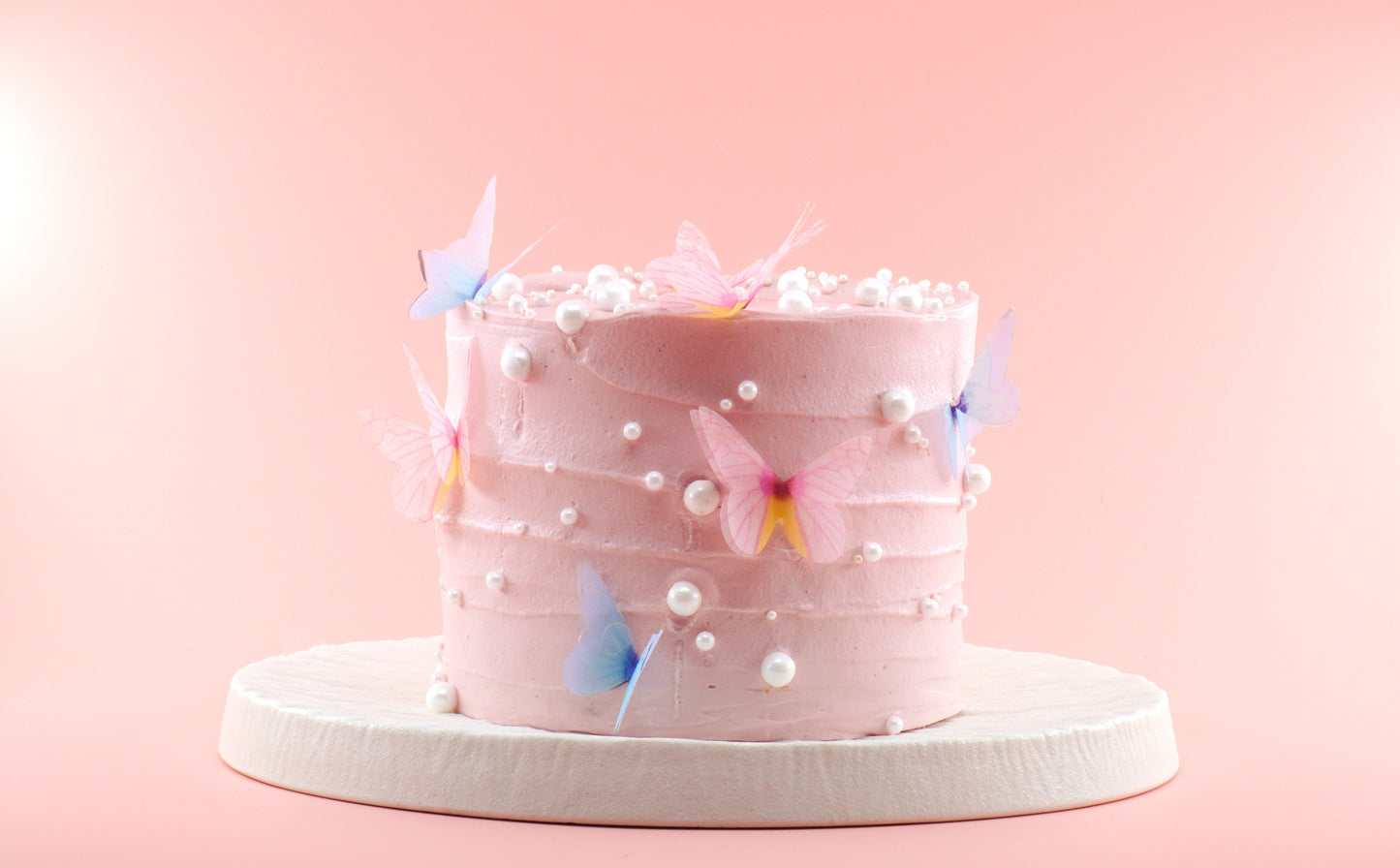 Raspberry Butterfly Cake